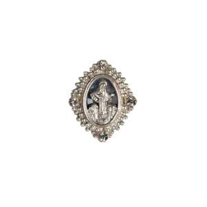 VIRGINS SAINTS & ANGELS VSA Petite Oval Cloister Fatima Ring in Silver 6
